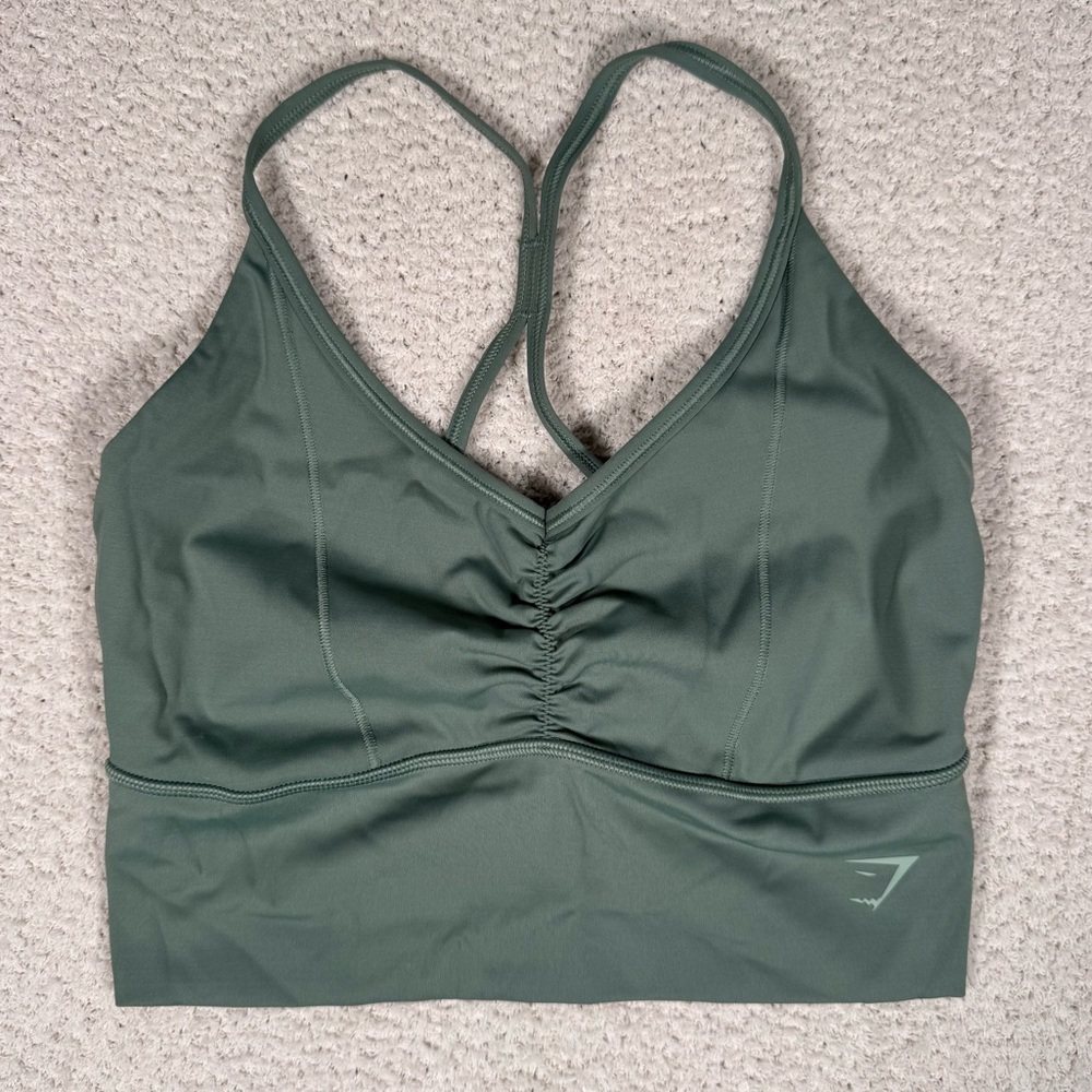 Gymshark Elevate Longline Sports Bra Green Size Small